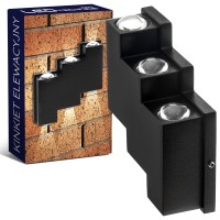 Lampa ścienna elewacyjna LED 6W 540lm kinkiet zewnętrzny ogrodowy