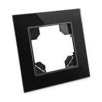 Szklana Czarna Ramka Pojedyncza Do Gniazdka Gniazdko Kontakt 1