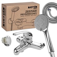 ZESTAW WANNOWY BATERIA PRYSZNICOWA ścienna wąż uchwyt słuchawka 5 trybów