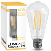 Żarówka LED E27 1510lm 14W filament łza