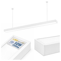 Lampa Wisząca Liniowa Biurowa 150cm 50W LED 4500lm 4500K CCD Biała