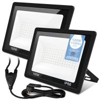 Halogen Naświetlacz LED 2x 100W = 200W 9000lm Neutralna Slim + Wtyczka