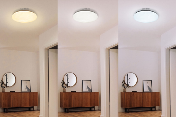 Nowoczesna lampa sufitowa plafon LED sterowana pilotem